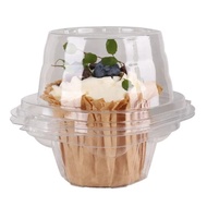 Single CUPCAKE PLASTIC BOX CLEAR BOX PACKAGING CUPCAKE CLEAR BOX - 1 HOLE CLEAR CUPCAKE BOX