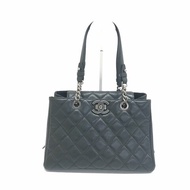 Chanel 黑銀 tote 孟買系列 23開 牛皮 肩背包