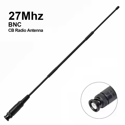 27MHz CB Radio Antenna, BNC-Male Flexible Soft Whip Radio Scanner Antenna for CB Handheld/Portable R