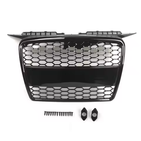 1 Set Abs Car Grille Audi A3 (04-08) Honeycomb Bright Black Grille European And American Style Gz.A 