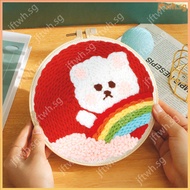 Russian Punch Needle DIY Kit Punch Needle Display Fun Self-Embroidery Cross-Stitch Yarn Embroidery P