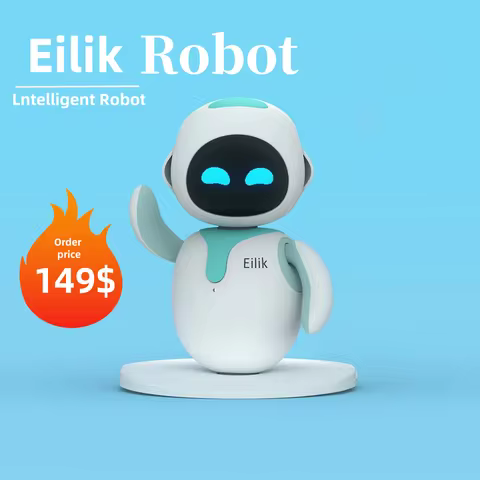 Eilik Smart Robot Blue Pink AI Intelligence Robots Accompany Touch Sensing Lovely Children Desktop E