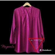 Plain rayon magenta blouse Plain rayon blouse jumbo lasenta plain rayon blouse