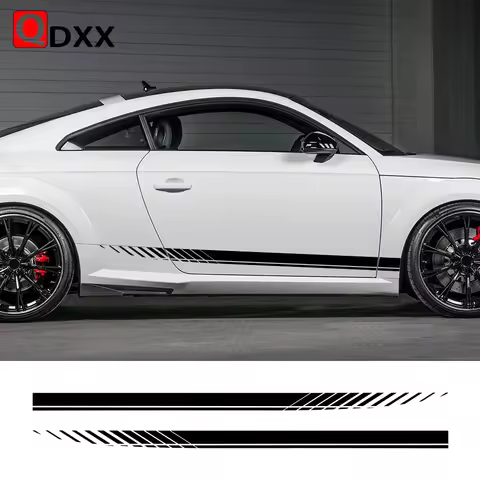 2PCS Car Door Side Stickers For AUDI A3 8P S3 8V A4 B8 B6 A6 C6 C5 C7 Q2 Q3 Q5 Q7 Q8 TT TTS Auto Acc
