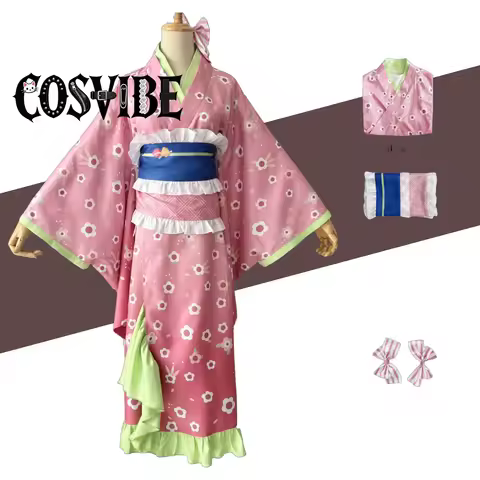 Tokito Muichiro Kanroji Mitsuri Nezuko Cosplay - Kimono Outfit Wig Halloween Carnival Party Anime