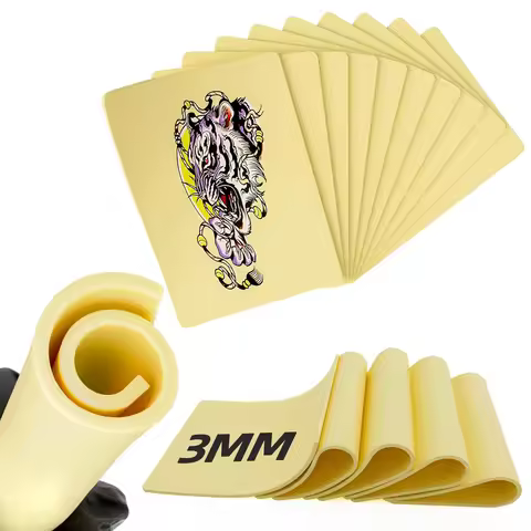 3MM Tattoo Skin Fake Skin Blank Tattoo Practice Skin Double Sides Fake Skins Tattoo for Beginners Ta