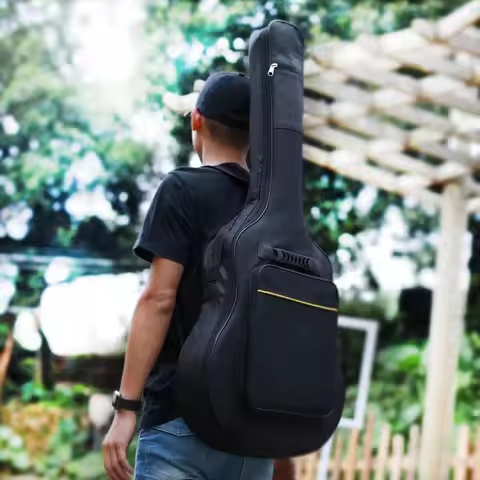 Guitar Bag 41-Inch, 36/40-Inch, Padded and Thickened, Double Shoulder, Waterproof Guitar Bag, Free S