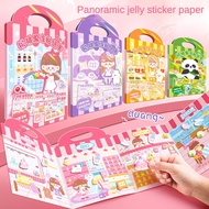 Sticker Sticker Sticker Book Dress Up Jelly Sticker Book Landscaping Pattern Washable