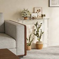 1pc Console Table, Foyer Tools Modern 2-Tier Clear Sofa Table, Narrow Acrylic Side Table, Unique Min
