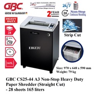GBC CS25-44 A3 Non-Stop Heavy Duty Paper Shredder (Straight Cut) 28 sheets 165 liters MESIN PENJILID