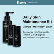 andSons Daily Skin Maintenance Kit – Facial Cleanser + Hydrating Moisturiser + Brightening Serum