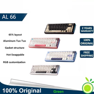 YUNZII AL66 65% Aluminum Tuo Tuo Wireless Mechanical Keyboard Gasket Structure Hot Swappable RGB Custom Aluminum Keyboard