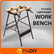 Portable Lightweight Foldable Universal Work Bench Work Station Working Table With Vise Clamp Tool Holder Wood Working