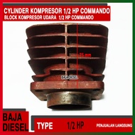 Compressor Cylinder 1/2 hp Commando Block Air Compressor