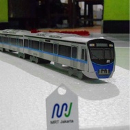 MRT miniature papercraft Diecast Bus MRT Jakarta