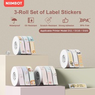 【3 Rolls】NIIMBOT D11/D110/D101 Cartoon sticker name thermal label waterproof and scratch-resistant N