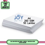 PUTIH 260 GSM Art Paper / Carton / Glossy White A4 Cardboard 260GSM
