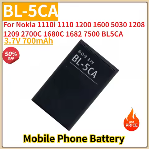 BL-5CA High Quality Phone Battery 3.7V 700mAh for Nokia 1110 1200 1208 1209 1600 1680C 1682 5030 270
