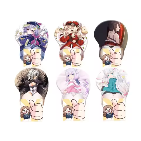 Anime Galgame Silicone Wrist Rest Mouse Pad - Cute Girl Design, Ergonomic Support for Office & Gamin