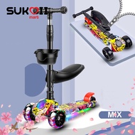 Skoi Children Scooter Four Wheel Foldable Flashing Wheel Music Type 2 To 10 Years Old Scooter