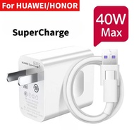Ori Huawei 40W Fast Charger 10V/4A Adapter+5A Type-C Cable SuperCharge For Honor 600 400 X9b X9c Sma