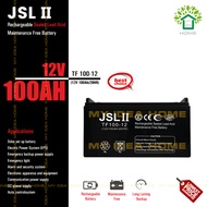 JSL II 100AH 12V Rechargeable Sealed Lead-Acid Battery TF 100-12(12V 100AH/20HR) For Solar SET UP