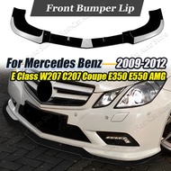 C207 W207 Front Bumper Splitters Lip For Mercedes Benz E Class Coupe E250 E300 E350 E500 AMG 2009-2