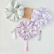 Handmade Large Scrunchie New Year | Blue | Pink | Purple| XXL Scrunchie | Hair Tie | YikiSam