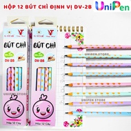 (DV-2B) Box of 12 Gstar DV-2B Handle Positioning Pencils Helps Children Hold Correctly, Wooden Penci