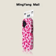 iPhone 16 Case Rose Red Leopard Pattern iPhone 16 Pro Max Film Two-in-One Hard Case 15 Pro Shockproo