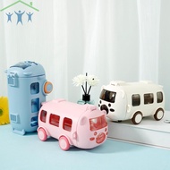 Water Cup in Bus Shape Leakproof Toy Bus Water Bottle 500ml Bus Shape Water Bottle Kids Bus Water Bo