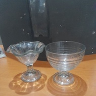 Ice cream glass,/ glass, mixed ice glass