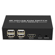 4K HDMI KVM SWITCH 4K*2K@60Hz WITH REMOTE /DESKTOP CONTROLLER SWITCH
