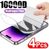 4PCS Full Cover Hydrogel Film For iPhone 14 Pro Max 14 Plus 10000D Screen Protector For iPhone 13 12 11 Pro Max 13 Mini Film