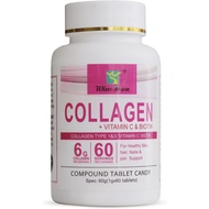 Compound Collagen Tablet Candy, 6000mg Collagen Per Serving, Support Healthy Bones, Skin, Hair, Nail