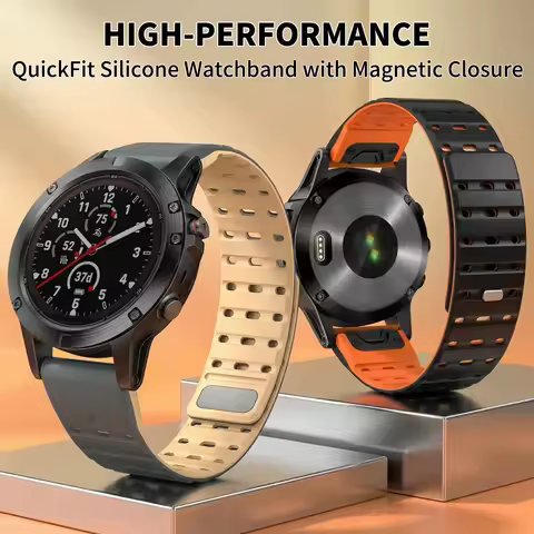 22mm Silicone Watch Band QuickFit for Garmin Fenix 8 47mm E 7 Pro 6 Strap for Forerunner 970 965 G2 