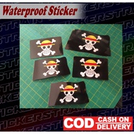 Luffy Straw Flag Sticker Waterproof Motorcycle Luffy Flag Car Sticker