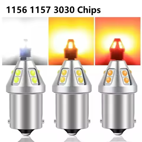 2Pcs T20 Led 7440 7443 Bulb W21W W21/5W WY21W P21W BAU15S P21/5W LED 3030 Chips Auto Reverse Backup 