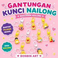 GANTUNGAN 1pcs Nailong keychain Nailong charm bag/ Nailong keychain/
