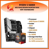 AMD RYZEN 5 5600X/ MSI MAG B550M MORTAR MAX WIFI MAINBOARD