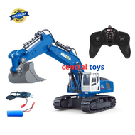 rc excavator pengeruk metal alloy HUINA 1558 11ch mainan rc beko truk