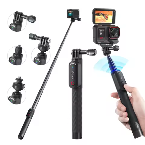 Remote Control Selfie Stick For Hero 13 12 11 Universal Extended Selfie Stick for Insta360 X5 X4 X3 
