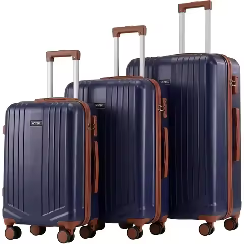 3 Piece Spinner Luggage Set with TSA Lock, Lightweight ABS+PC Hard Shell Suitcases (20in/24in/28in, 