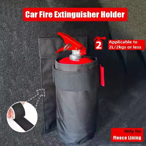 1-Piece Car Fire Extinguisher Holder Bag, Vehicle Fire Extinguisher Storage Bag, Trunk Fixing Magic