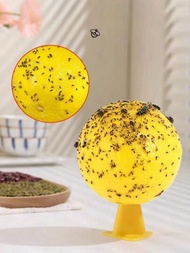 1 件裝,果蠅球飛球捕捉器粘蟲球柑橘針黃蜂黃色蚊球捕捉器臭蟲捕捉器,直徑:8.2 毫米,防水耐熱雨水清洗不會影響膠的粘附力
