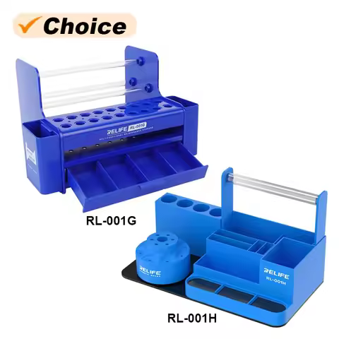 RELIFE RL-001G RL-001H Large Capacity Storage Bracket Mobile Phone Repair Glue Screwdriver Tweezers 