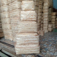 A Pair of Bamboo Baskets 12X12 15X15 18X18 20X20 22X22 25X25 20X30 Besek Berkat Besek Souvenir Besek