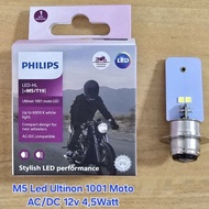 PHILIPS LED M5/T19 Ultinon 1001 H6/T 19 12V 45W K1 Kaki 1 AC/DC 6.000K Bohlam Lampu Depan Motor Revo