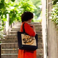 瓜地馬拉 Mandarina 咖啡麻布袋 大款托特包、手工製作、日本製造、升級再造麻布袋、紫色帆布