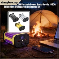 Transparents 22.5W PowerBank Case for 6x18650 Batteries  Solder Easy Assembly